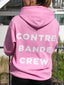 Hoodie Crew Pink / White