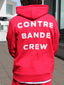 Hoodie Crew Red / White