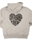 Hoodie Heart Heather Grey / Black