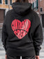 Hoodie Heart Black / Red