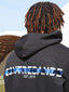 Hoodie Lines Black / Chrome Blue