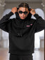 Hoodie Lines Black / Pink