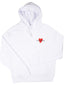 Hoodie Love White / Red