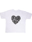 T-Shirt Heart White / Black