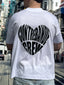 T-Shirt Heart White / Black