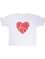 T-Shirt Heart White / Red