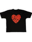 T-Shirt Heart Black / Red