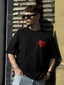 T-Shirt Heart Black / Red